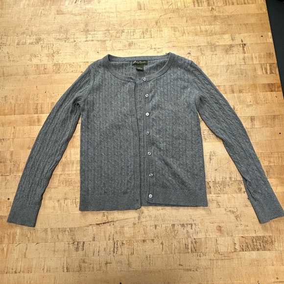 Eddie Bauer Grey Cardigan - Picture 2 of 4